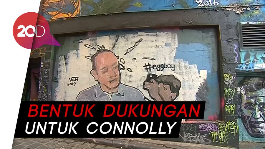 Mural Egg Boy Hiasi Dinding di Melbourne