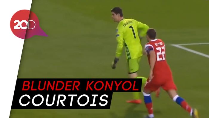 Gol Cuma-cuma Courtois untuk Rusia
