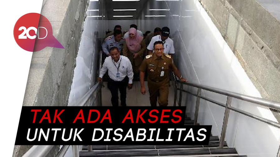 Anies Sebut Halte Integrasi TransJ-MRT Tak Ramah Disabilitas