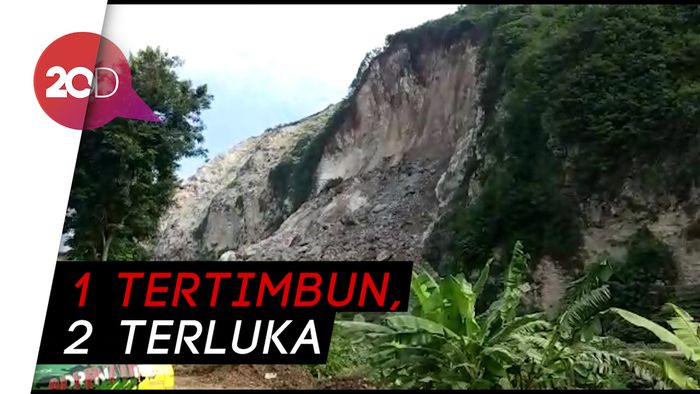 Detik-detik Gunung Kapur di Jember Longsor Timbun Penambang