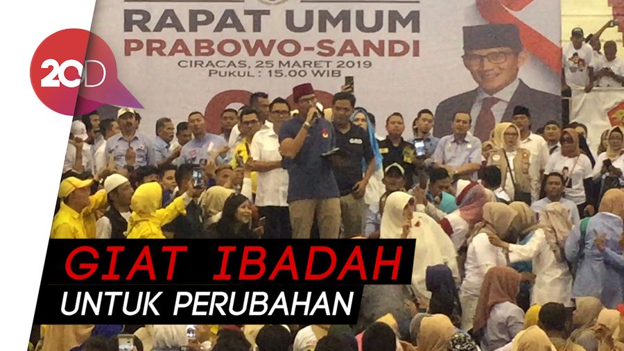 Kampanye di Ciracas, Sandiaga Ajak Warga Makmurkan Masjid