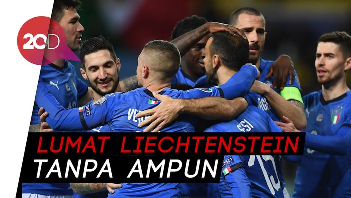 Cetak Setengah Lusin Gol, Italia Perkasa di Kualifikasi Piala Eropa