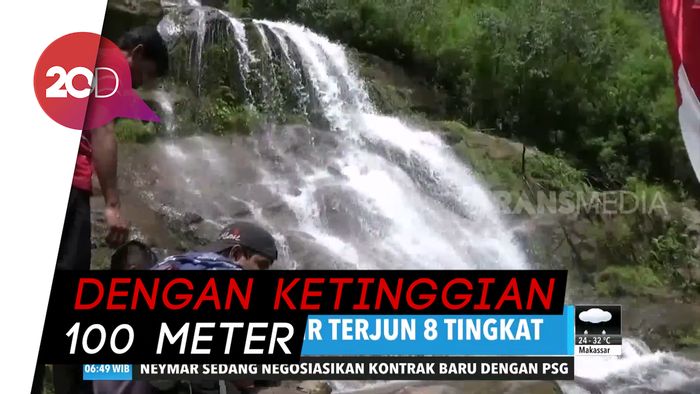 Menengok Eksotisnya Air Terjun Malute 8 Tingkat di Sulawesi