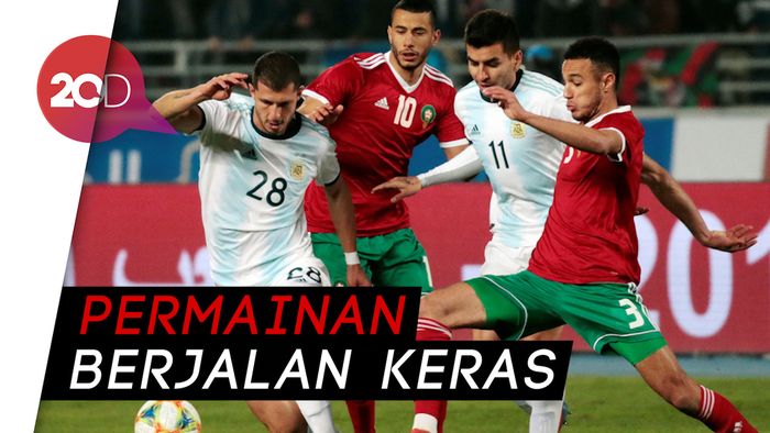 Tanpa Messi, Argentina Menang Tipis dari Maroko