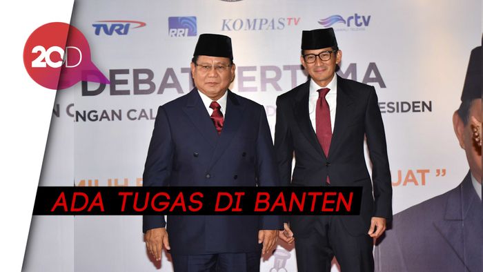 Maaf Prabowo, Sandi Tak Bisa Dampingi Anda di Debat Keempat