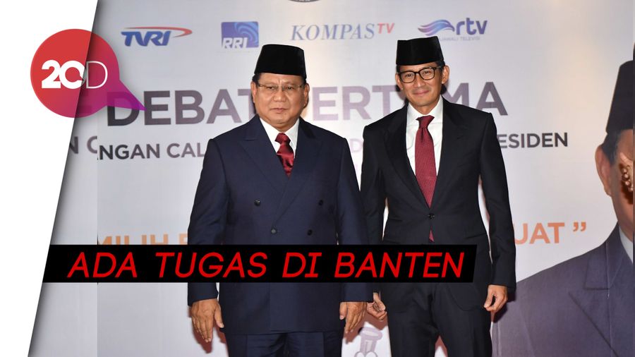Maaf Prabowo, Sandi Tak Bisa Dampingi Anda di Debat Keempat