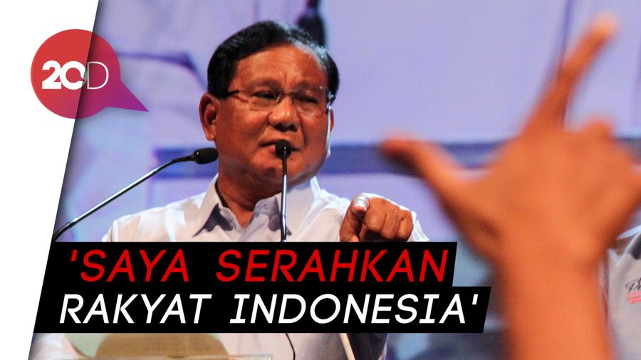Prabowo: Ada yang Bilang Saya Menang Pilpres, Yang Dilantik Orang Lain
