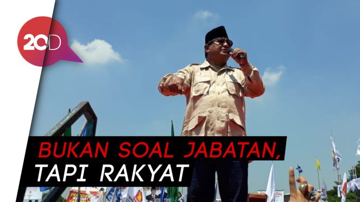 Sumpah Prabowo: Jika Kalah Tetap Bangga, yang Penting Rakyat