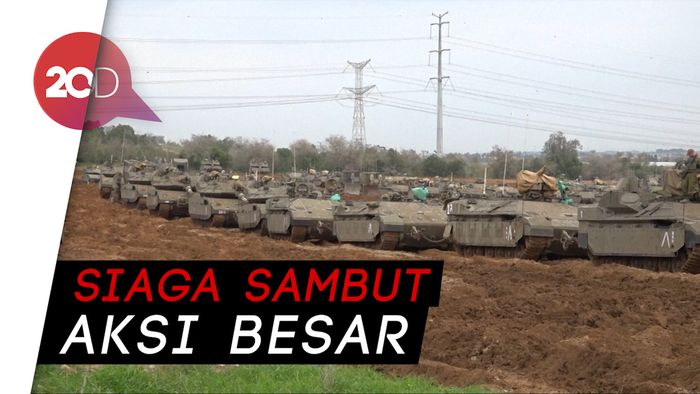 Tentara dan Tank Israel Berjaga di Perbatasan Gaza