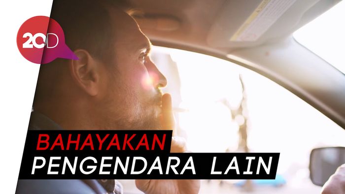 Pemotor Dilarang Merokok dan Ganggu Konsentrasi