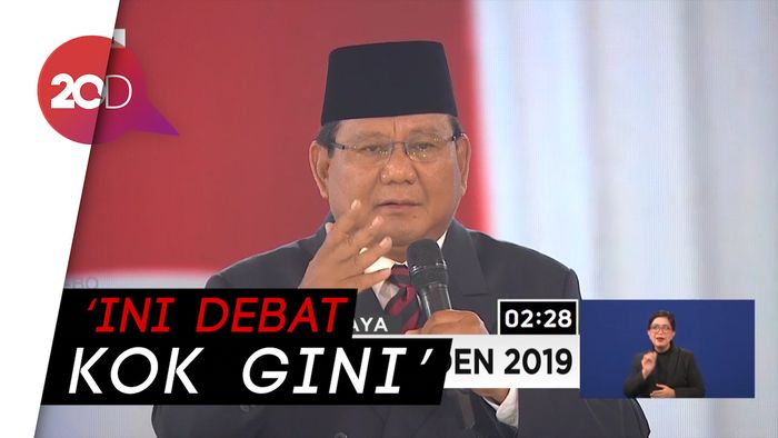 Tutup Debat, Prabowo: Kita Bersahabat, Beda tentang Kenegaraan
