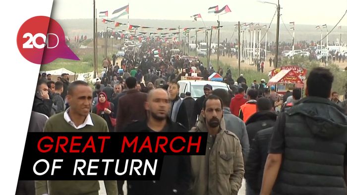 Tuntut Kembali ke Tanah Air, 40.000 Warga Palestina Turun ke Jalan