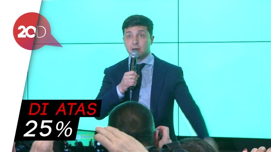 Pelawak Kalahkan Elektabilitas Petahana di Pilpres Ukraina