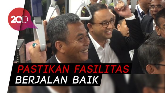 Saat Gubernur Anies dan Prasetyo Tinjau MRT Bersama