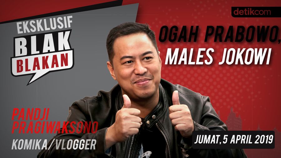 Tonton Blak blakan Pandji Pragiwaksono: Ogah Prabowo, Males Jokowi