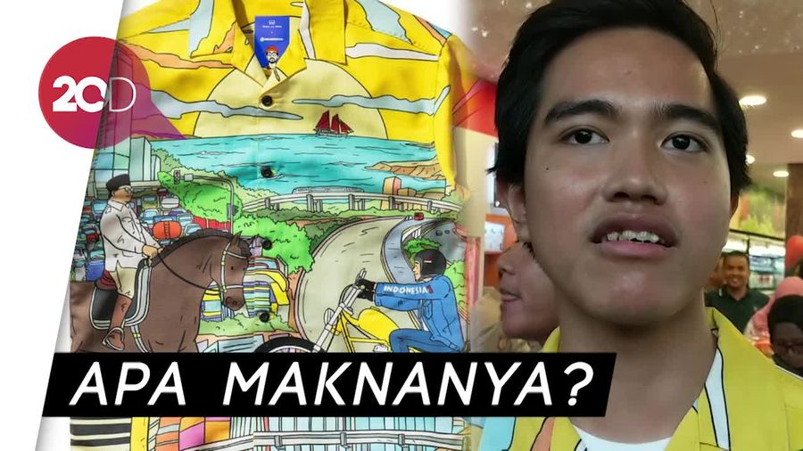 Arti Gambar Jokowi Naik Motor dan Prabowo Naik Kuda di Baju Kaesang 