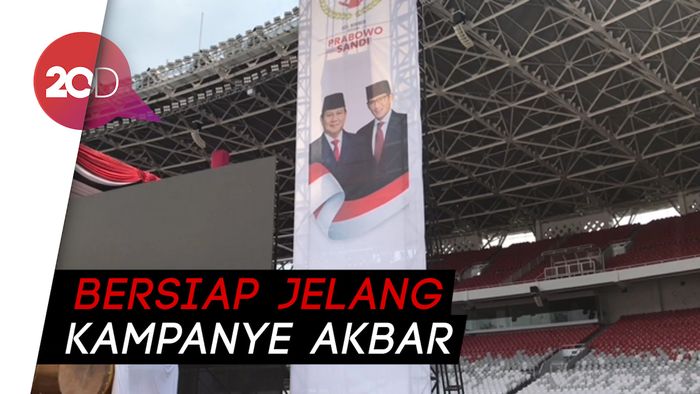 GBK Bersolek Jelang Kampanye Akbar Prabowo-Sandi