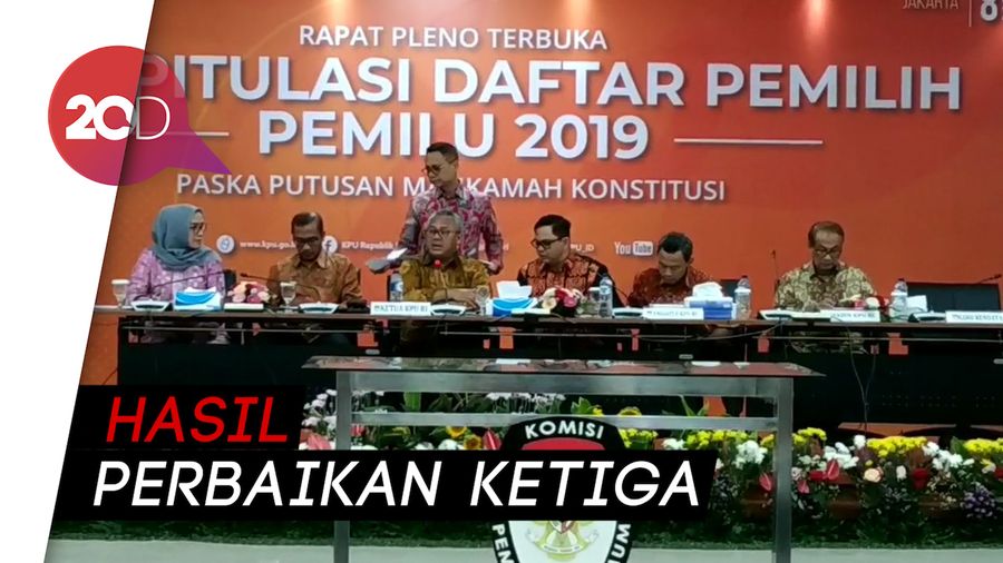 DPT Pemilu Hasil Perbaikan Bertambah Jadi 192 Juta Lebih Pemilih