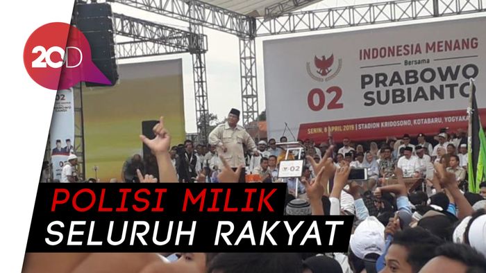 Prabowo ke Polisi: Kau Tak Boleh Mengabdi ke Segelintir Orang!