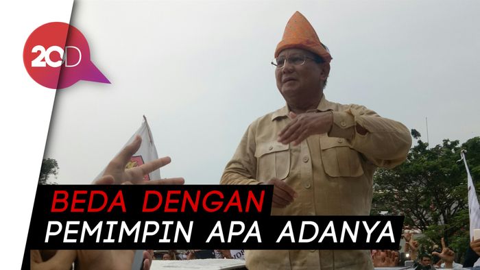 Gaya Prabowo Tirukan Orasi Pejabat Sopan