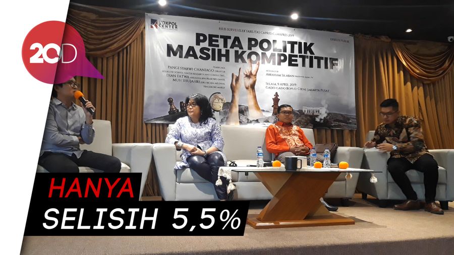 Voxpol Center: Jokowi-Amin Unggul Tipis dari Prabowo-Sandi 
