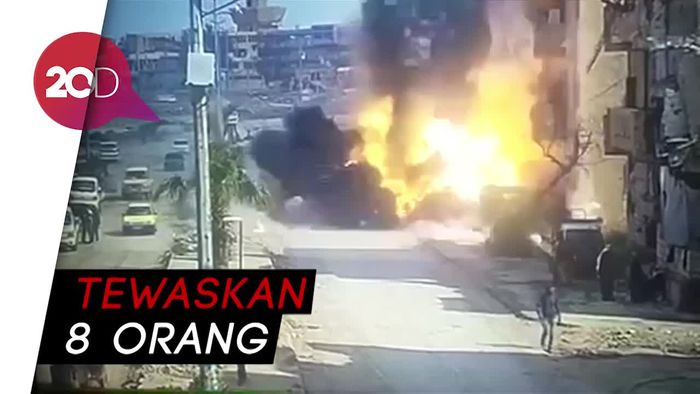 Detik-detik Bom Meledak di Suriah