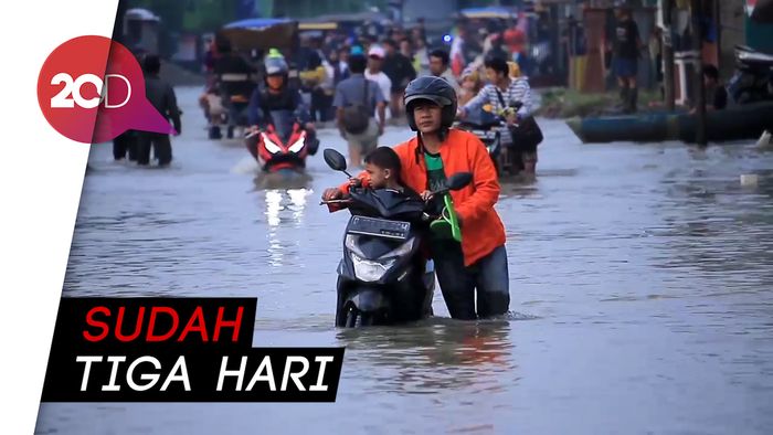 Akses Jalan Dayeuhkolot-Banjaran Masih Lumpuh Akibat Banjir