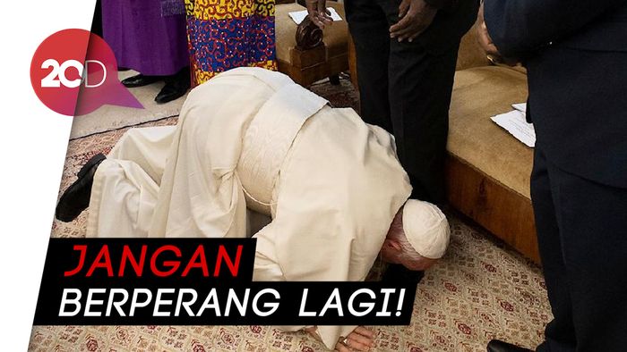 Cium Kaki Presiden Sudan Selatan, Paus Minta Jaga Perdamaian