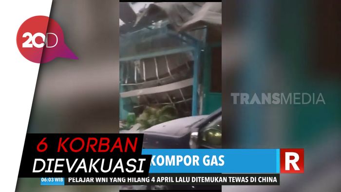 Dar! Ledakan Tabung Gas Luluh-lantakkan Toko Roti di Medan
