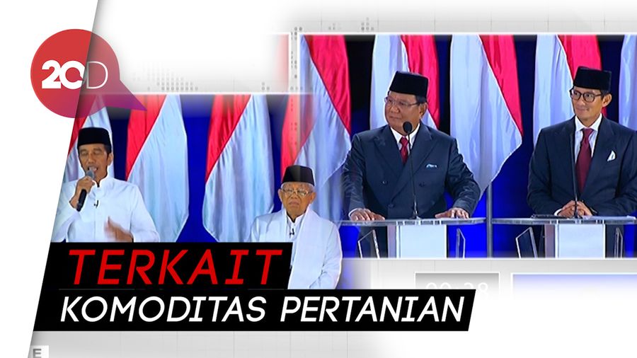 Awali Debat, Jokowi Vs Prabowo Saling Sanggah soal Stabilitas Harga