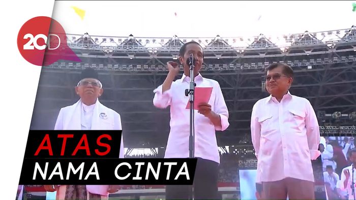 Jokowi: Atas Nama Cinta, Saya Ingin Peluk Kalian Semua