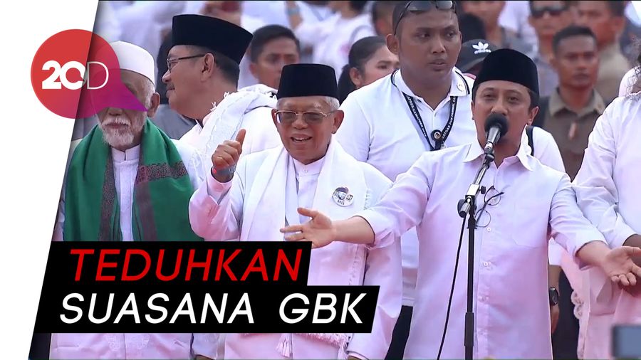 Lantunkan Selawat, Yusuf Mansur Tutup Pidato Jokowi-Amin