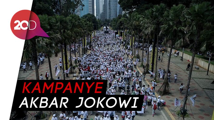 Penampakan Massa Jelang Konser Putih Bersatu dari Lensa Drone