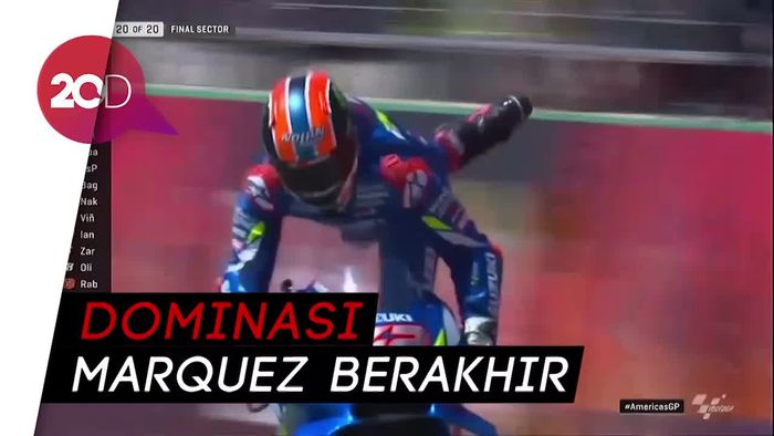 MotoGP AS: Marquez Kepleset, Alex Rins Juara Usai Tikung Rossi