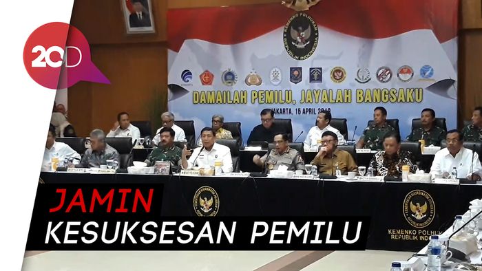 Menko Polhukam Gelar Video Conference Persiapan Pemilu 2019