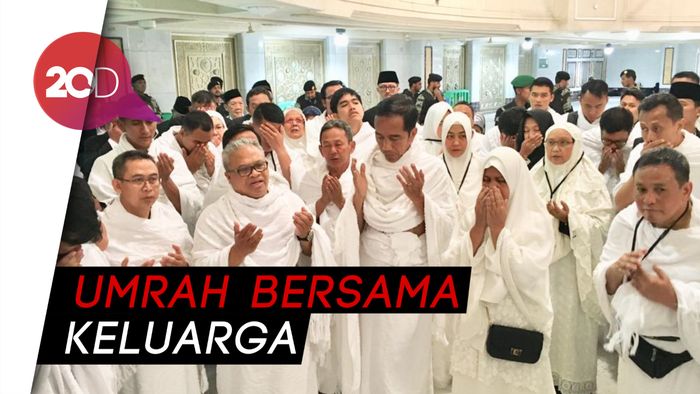 Momen Jokowi-Iriana Dikawal Masuk Kakbah saat Umrah