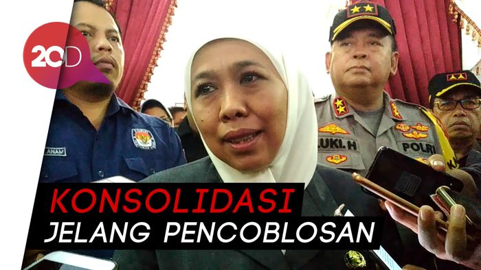 Cek Kesiapan Pemilu, Khofifah Antisipasi Adanya Perselisihan