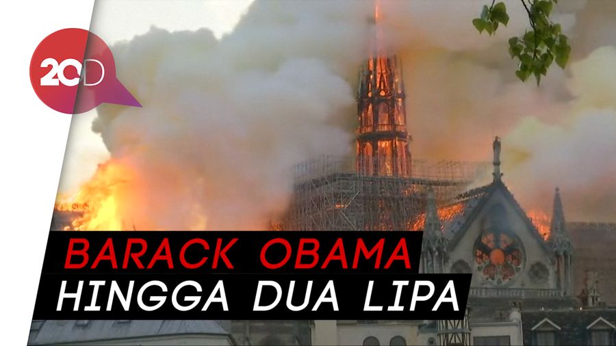 Cuitan Para Selebriti dan Tokoh Dunia Terkait Kebakaran Notre Dame