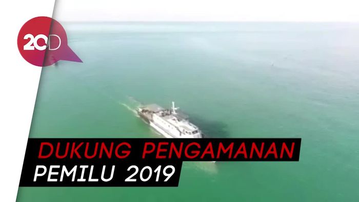 Kapal Perang TNI AL Dikerahkan Jaga Pemilu di Pulau-pulau Sulsel