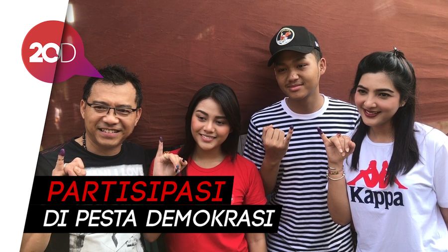 Pertama Kali Nyoblos, Aurel dan Azriel Sempat Bingung