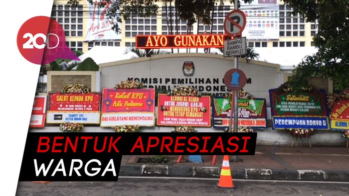 Ada Karangan Bunga Teruntuk KPU
