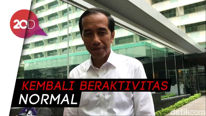 Jokowi Ajak Rakyat Kembali Kerja, Tunggu Penghitungan KPU