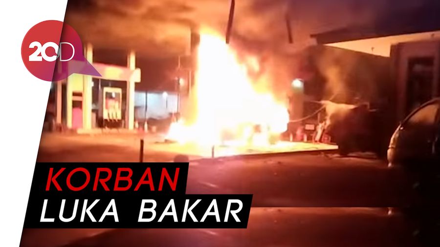 Gara-gara Isi Bensin Tak Matikan Mesin, SPBU di Sukabumi Terbakar