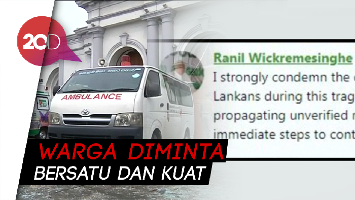 PM Sri Lanka Kutuk Pelaku Teror Bom: Serangan Pengecut!