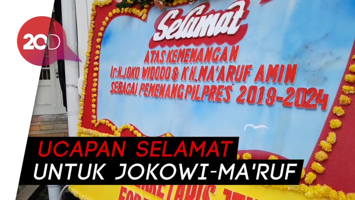 Rumah Aspirasi Jokowi-Amin Dibanjiri Karangan Bunga
