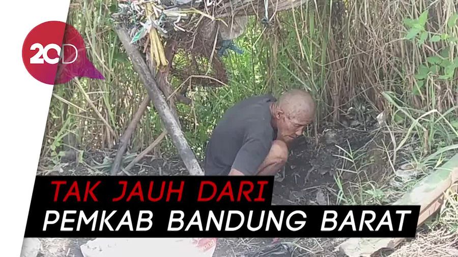 Miris! Kakek Berusia 85 Tahun di Bandung Tinggal di Semak-semak