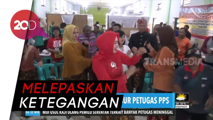 Biar Semangat! Polwan Ajak Joget dan Nyanyi Petugas PPS