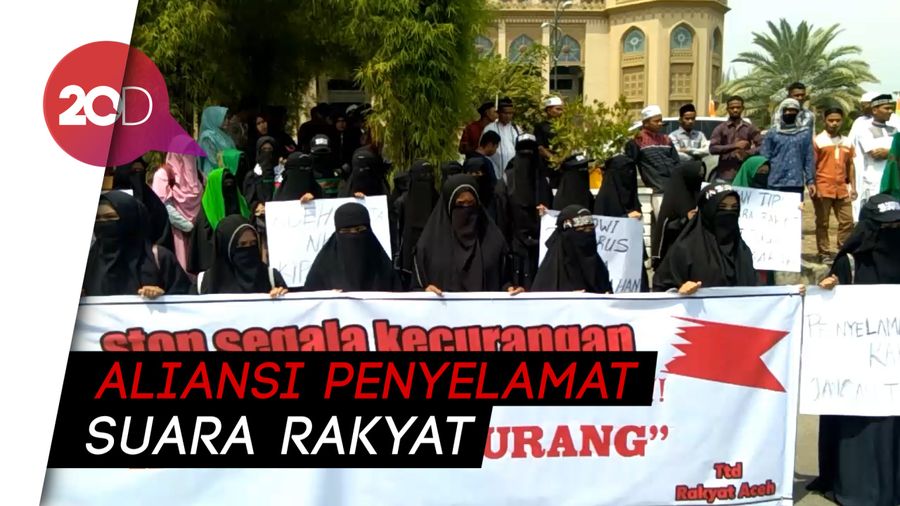 Massa di Lhokseumawe Gelar Aksi Tolak Pemilu Curang