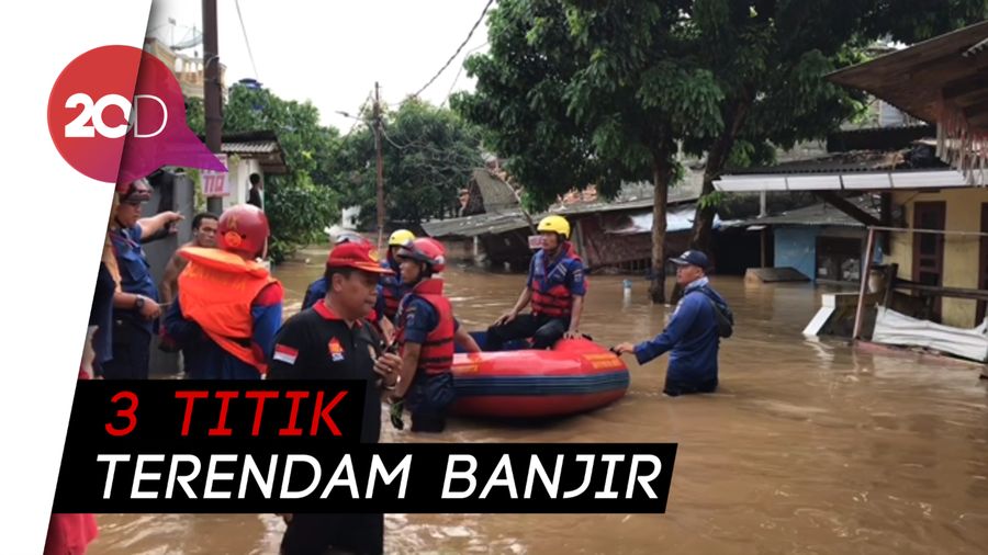 Banjir Setinggi 2 Meter Terjang Pasar Minggu