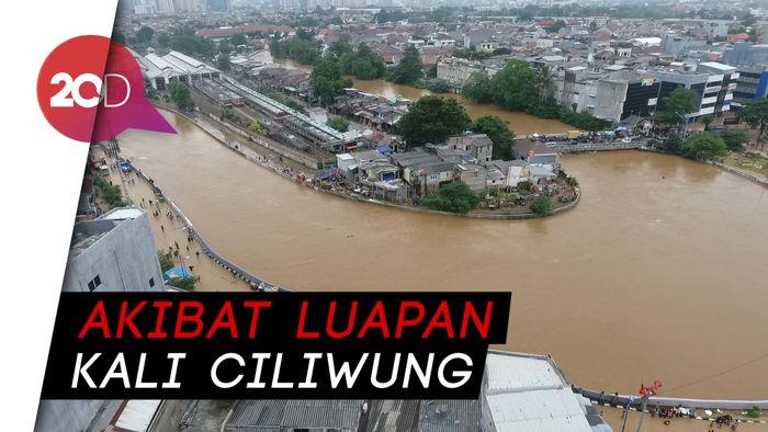 Penampakan Banjir di Jatinegara dari Udara